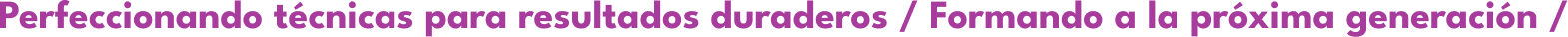 Formando a la próxima generación